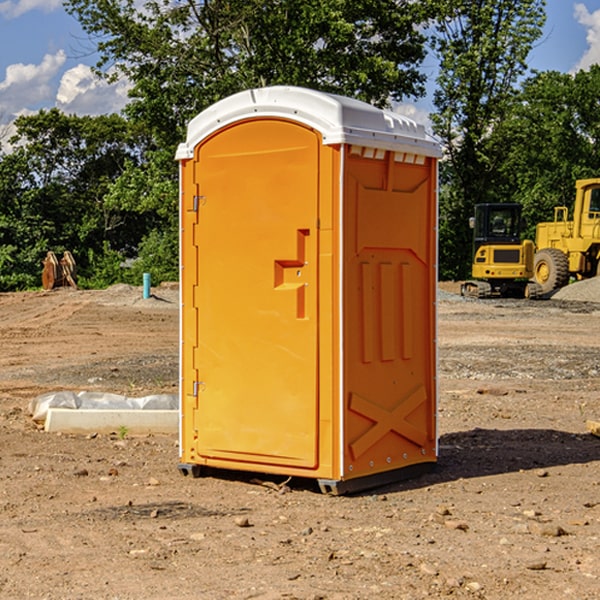 how often are the porta potties cleaned and serviced during a rental period in Glasgow OR